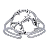 Dolphin Pod Sterling Silver cuff Bracelet TBA130 - Cuff Bracelet